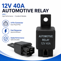 Relais de climatiseur 40A 12V 24V, relais automobile, coque ignifuge, longue durée de vie pour système électrique de véhicule