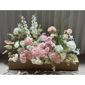 Ramo de loto de rosas de plástico artificiales realistas de tallo largo graduación a granel boda Navidad escuela fiesta de año nuevo chino - Product Image 2