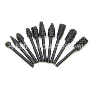 10pc Thin-Handled Mace Rotary File 3mm Steel Straight Shank For Electric <b>Grinder</b> Woodworking DIY Kit Accessories - Product Image 2