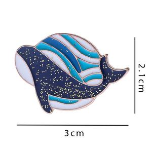 Bros kustom lumba-lumba paus, pin kerah lencana hewan laut, dekorasi lucu kartun kreatif kepribadian pasangan murid - Product Image 5