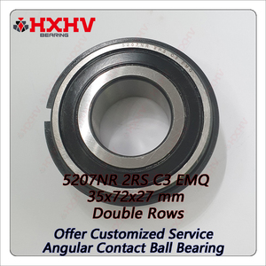 2RS 5207NR C3 <span class=keywords><strong>emq</strong></span> ขนาด35x72x27มม. hxhv ตลับลูกปืนเชิงมุมสองแถวมีความแม่นยำ P6เหล็กโครเมี่ยมแหวนสแน็ป - Product Image 2