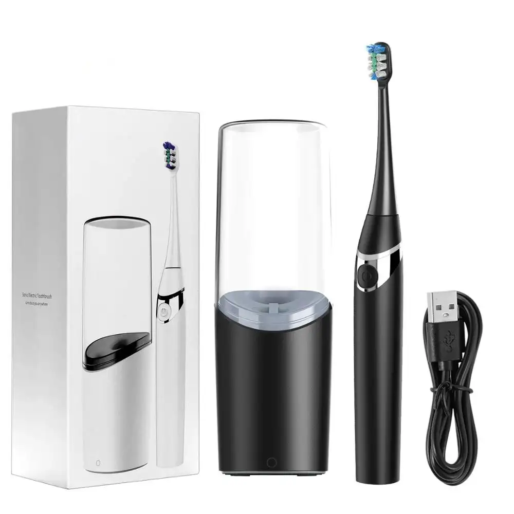 Geräuscharme UV-LED-Leuchten Reinigung Spül becher Zahnärzte empfehlen Wireless Charge Electric Sonic Tooth brush