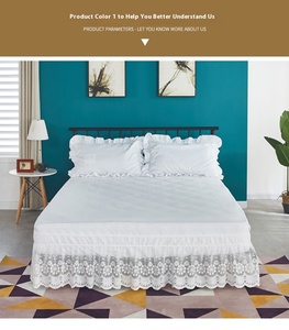 Falda de Cama Individual de Verano, Color Sólido, Estampado de Plantas, 100% Poliéster, 200 Hilos, Cubrecama Elástico Desechable, Venta al por Mayor - Product Image 6