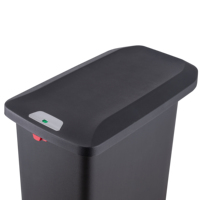 Poubelle en plastique rectangulaire avec couvercle à verrouillage de pédale Seau de rangement pour poubelle de cuisine Vente en gros