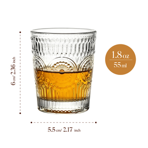 <span class=keywords><strong>Verre</strong></span> à shot <span class=keywords><strong>vintage</strong></span> gaufré sans plomb de haute qualité 55 ml, base lourde, pour whisky, expresso, tequila, vodka, avec logo personnalisé - Product Image 2