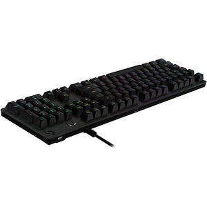 Logitech G512 Lightsync RGB clavier de jeu mécanique carbone anglais mise en page <span class=keywords><strong>GX</strong></span> interrupteur bleu boîtier en aluminium brossé - Product Image 3