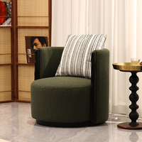 Fauteuil d'appoint en velours vert olive, fauteuil de détente rembourré, siège de salon moderne, mobilier de maison