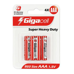 Super Heavy Duty Trocken batterie 1,5 V R03 AAA Carbon Zink Trocken zelle mit hoher Qualität günstigen Preis - Product Image 4