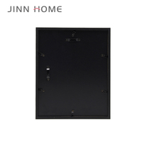 Bingkai Foto Poster Cetak Sablon Sutra Kayu Tebal 8x10 inci dengan Logo Kustom Jinn Home, Berlapis Emas Hitam, Model Shadow Box untuk Dinding