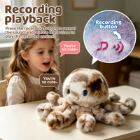 Peluche Électronique Kawaii Créature Marine, Compagnon IA, Pieuvre Électrique avec Roues Universelles, Jouets pour Maternité et Bébé 3+ pour Filles