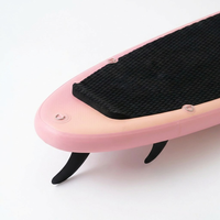 Planche de paddle gonflable rose tendance, planche de surf SUP à la mode avec cordons élastiques, support OEM/ODM pour un design de marque unique