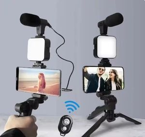 AY49 porta treppiede Mini microfono LED luce di riempimento telecomando per TikTok Live streaming <span class=keywords><strong>Video</strong></span> YouTub - Product Image 3