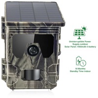 Caméra de chasse 4K étanche pour l'extérieur, mini caméra numérique infrarouge à vision nocturne, énergie solaire, écran 2 pouces, enregistrement