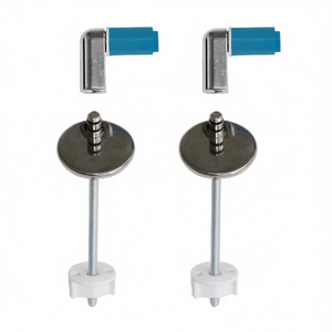 Kit de charnières de remplacement S048K pour ensembles de quincaillerie de salle de bain, en métal avec insert en plastique bleu - Product Image 3