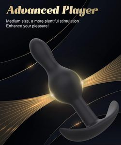 Analplug Butt Plug 3-teiliges Set Analkugeln-Wasserdichter Silikon Prostatamassager für Anfänger und Fortgeschrittene Spieler Komfortabel - Product Image 3