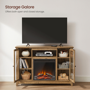 Vasagneau design industriel moderne de luxe, meuble ferme avec foyer, meuble <span class=keywords><strong>tv</strong></span>, foyer électrique - Product Image 3