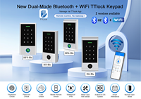 Sistema de Control de Acceso para Puertas con Teclado Inteligente WiFi, Lector de Tarjetas RFID 13.56Mhz IC, Resistente al Agua para Uso en Exteriores, con App TTlock y Contraseña