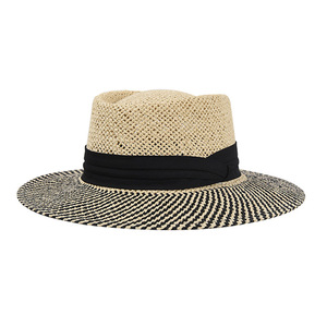 2021 diseño elegante americano y europeo sombreros de Panamá de playa de alta calidad <span class=keywords><strong>mujer</strong></span> hombre verano pastel de cerdo sombrero de paja con cinta - Product Image 2