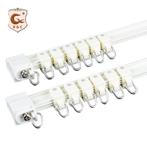 Bán buôn uốn cong nhôm Trần đôi theo dõi đường sắt rèm với Runner và khung - Product Image 4