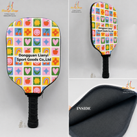 Housse de protection pour raquette de pickleball en néoprène à impression intégrale, motif personnalisé, pour cadeaux de tournoi avec support d'échantillons