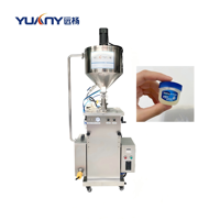 Machine de remplissage de pâte liquide à haute viscosité Lipsalve, baume à lèvres, acier inoxydable 304, trémie de mélange chauffante, semi-automatique, pneumatique