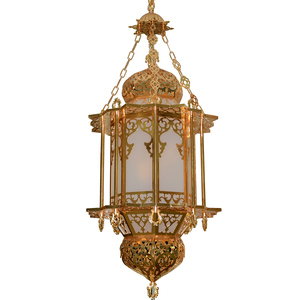 Люстра в арабском стиле, домашний декор, подвесной светильник, железная Подвесная лампа ручной работы золотого цвета - Product Image 2