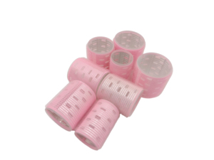 <span class=keywords><strong>Bigoudis</strong></span> auto-agrippants roses en gros avec logo personnalisé, sans chaleur, en <span class=keywords><strong>velcro</strong></span>, avec feuille d'aluminium - Product Image 3