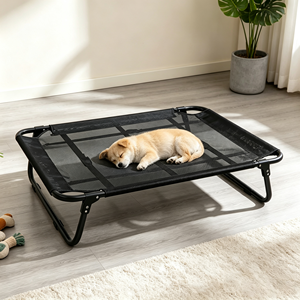 Cama para Mascotas Plegable Rectangular con Marco Elevado, Superficie Transpirable, Uso Interior y Exterior, Fácil Montaje y Limpieza, Antideslizante, Venta al Por Mayor - Product Image 1