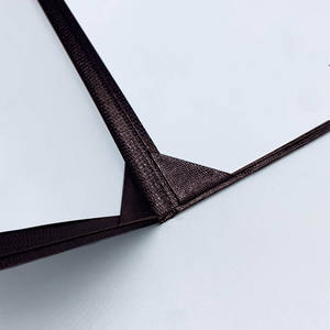 Cubierta de Menú de Cuero Personalizada, Cubierta de Menú de Doble Cara con Cuatro Esquinas Fijas, Libro de Menú para Restaurante - Product Image 3