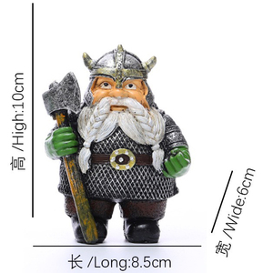 Statue de caractère résine <span class=keywords><strong>nordique</strong></span> Viking Victor <span class=keywords><strong>nordique</strong></span> nain Statue nain de jardin Sculpture poupée figurines Viking <span class=keywords><strong>elfe</strong></span> ornements cour - Product Image 6