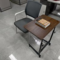 Bureau mobile réglable en hauteur avec roulettes amovibles en panneau MDF, multifonctionnel, pour ordinateur portable, étudiant, à placer au-dessus du lit