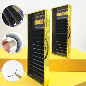 Extensions de cils coréennes individuelles Classic Super Matte Black 0.10 0.20 Soft PBT avec marque privée - Product Image 1