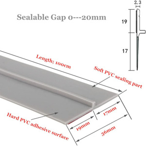 Tira de Sellado Inferior para Puerta Prandtl, 36 mm x 91 cm/100 cm x 50 mm, PVC Rígido Flexible Compuesto, A Prueba de Viento, Insectos y Luz - Product Image 4