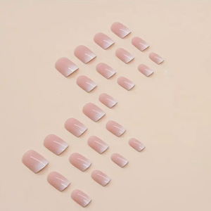 24 pièces de faux ongles détachables en forme d'amande, luxe, couverture complète, style européen et américain, processus de fabrication neuf - Product Image 1