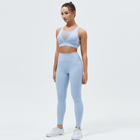 MIQI-Ensemble de Soutien-Gorge en Maille pour Femme, Pantalon de Yoga, Vêtement Athlétique, Taille Haute, Tenue Moulante, Nouvelle Collection