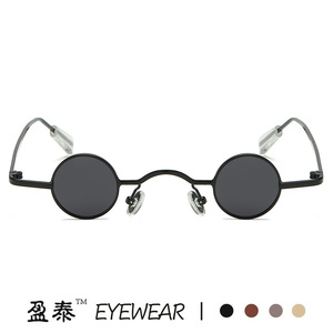 Yingtai Eyewear <b>Round</b> <b>Sunglasses</b> Metal <b>Frame</b> UV400 Polarized Unisex Fashion Street Style - Product Image 5