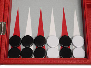 Luxury <strong>Travel</strong> Game Leather Lucite Backgammon <strong>Chess</strong> Board <strong>Set</strong> - Product Image 4