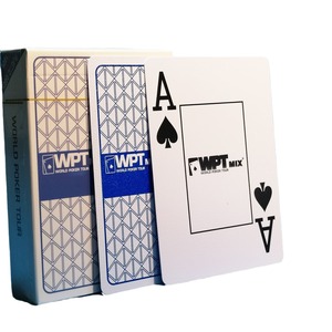 Cartas de Póker Oficiales WPT, de Cuerpo Ancho y Letra Grande, de PVC Plástico, Resistentes al Agua, con Acabado Esmerilado, para Casino - Product Image 1