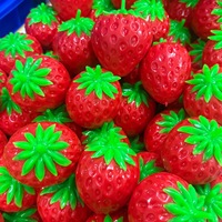 Jouets Squishy de Haute Qualité en Forme de Fruits : Fraise, Mangue Changeante de Couleur, Savon Croustillant, Balle Anti-Stress Croustillante