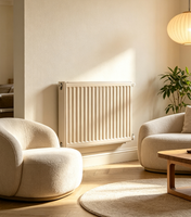 Radiateur mural moderne en acier à grande surface chauffante pour chauffage hydronique domestique