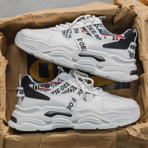 Zapatillas Deportivas Blancas con Estampado de Grafiti, Venta al Por Mayor de Fábrica, Parte Superior de Malla, Suela de Goma, Estilo Casual para Hombre - Product Image 5