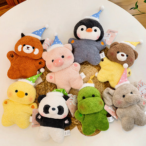 Simpatico Peluche in Poliestere con Imbottitura in Cotone PP, Ciondolo Pinguino Buonanotte, Piccolo Procione, Dinosauro, Bambola Compagna da Scrivania - Product Image 2