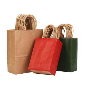 Sacs en papier kraft blanc et brun, offrant des services personnalisés, adaptés aux cafés, aux restaurants et aux magasins de vêtements. - Product Image 5