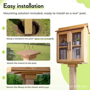 Caja de almacenamiento colgante de madera, organizador de revistas con doble compartimento, estante de montaje en pared de madera maciza para uso en el hogar y la Oficina - Product Image 2