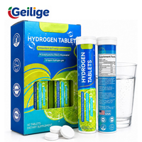 Comprimés d'eau hydrogénée OEM 40 unités, 12,4 ppm, saveur agrumes, antioxydant, énergie, soutien immunitaire et cérébral, complément alimentaire