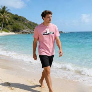 T-shirt décontracté à manches courtes pour homme, col rond, imprimé <span class=keywords><strong>dessin</strong></span>, en coton, modèle FYK241, taille XL-3XL, poids 210 grammes, 2,05 dollars - Product Image 5