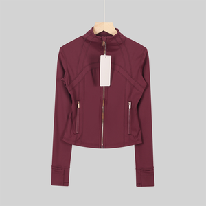 Chaqueta deportiva de manga larga para mujer, corte ajustado, alta elasticidad, para fitness y yoga. - Product Image 4