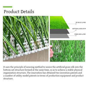 Alfombra de césped artificial de fácil instalación para fútbol, fútbol sala, deportes de interior, rollo de 50mm, alturas de pila, plástico de goma - Product Image 2