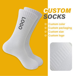 Chaussettes de sport noires de compression en gros pour hommes, idéales pour la course et le basketball - Product Image 2