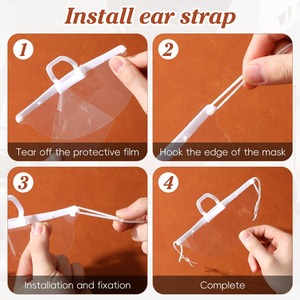 Transparent <b>Face</b> Mask Pet Material Transparent Anti-Fog High Clarity For Food Service & Restaurants - Product Image 4